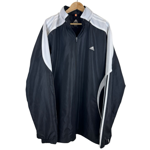 Adidas Climacool Track Suit Jacket 2XL with Jogging Pants XL Black White Stripes - Picture 1 of 16